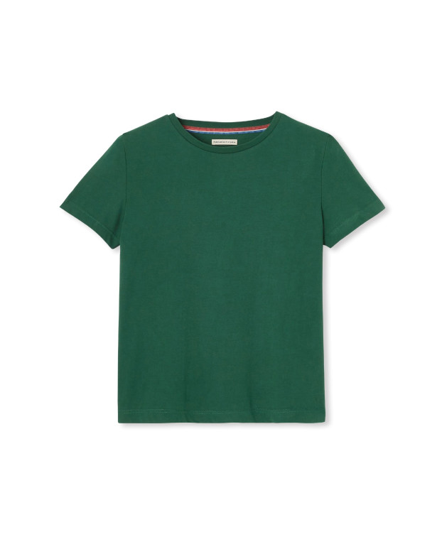 T Shirt Femme Coton Bio Made In France Ida Vert - La Gentle Factory