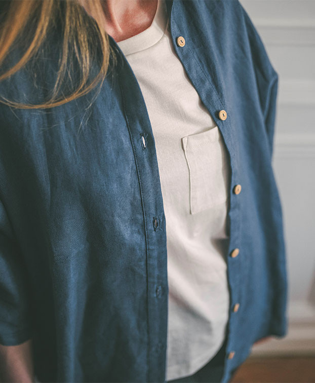 T Shirt Made In France Coton Bio Pauline Ecru - La Gentle Factory T Shirt Made In France Coton Bio Pauline Ecru - La Gentle Factory