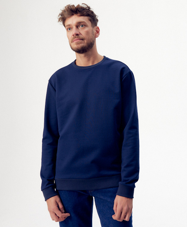 Sweat Français Homme Made In France & Bio Alan Bleu - La Gentle Factory