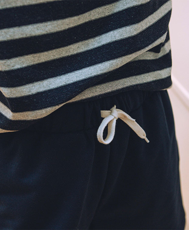 Short Femme Made In France Coton Bio Hana Bleu - La Gentle Factory Short Femme Made In France Coton Bio Hana Bleu - La Gentle Factory