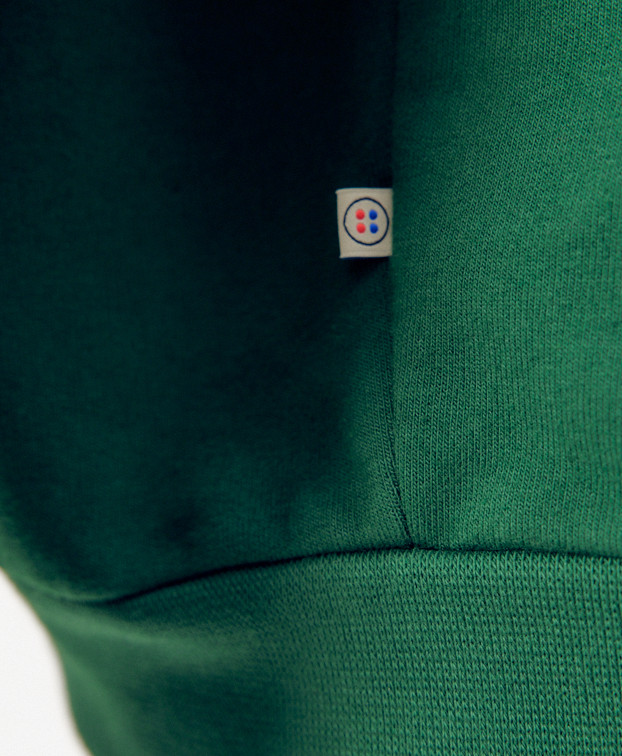Sweat Femme Made In France Coton Bio Hélène Vert - La Gentle Factory Sweat Femme Made In France Coton Bio Hélène Vert - La Gentle Factory