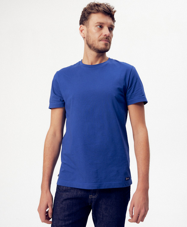 T Shirt Coton Bio Fabriqué En France Icare Bleu - La Gentle Factory