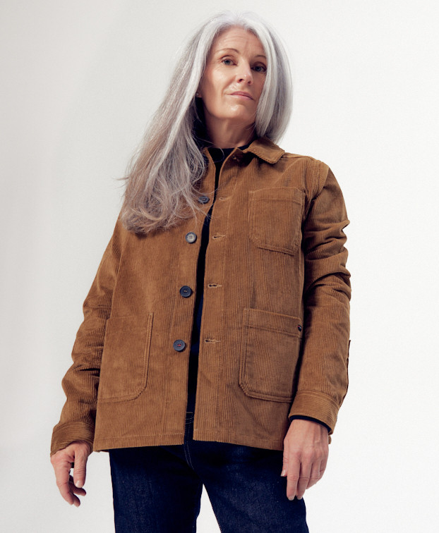 Veste Made In France Femme Velours Victoria Camel - La gentle Factory