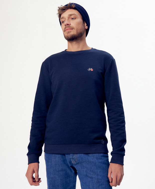 Sweat Made In France Homme Bio Basile Bleu - La Gentle Factory