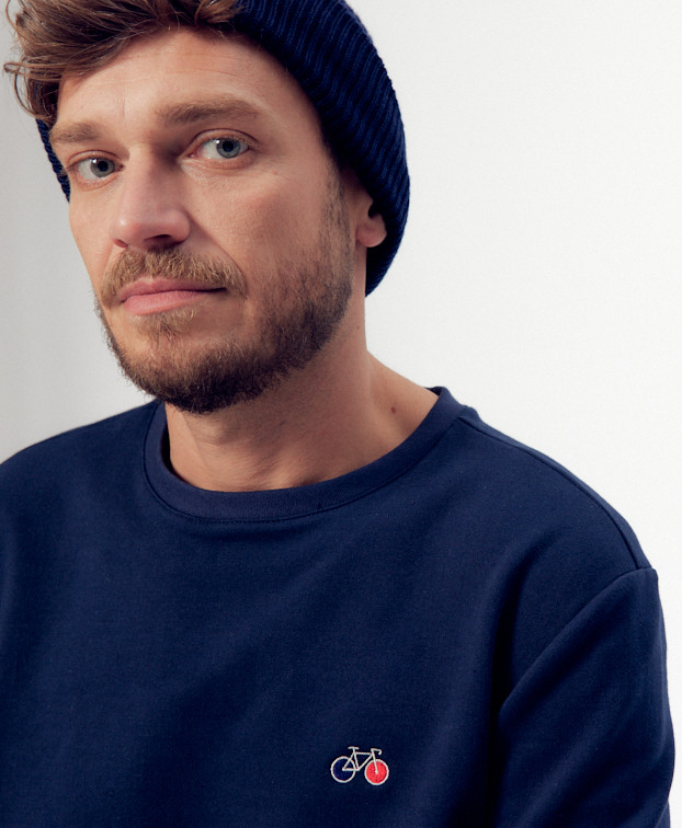 Sweat Made In France Homme Bio Basile Bleu - La Gentle Factory